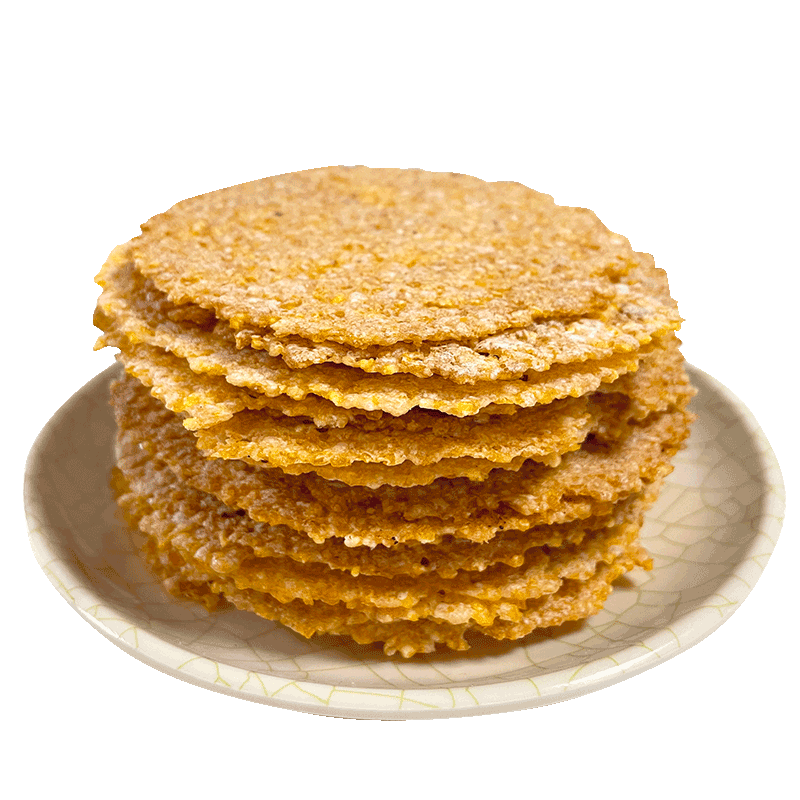 锅巴 非油炸农家手工锅巴办公休闲食品香酥薄脆 圆型大米原味锅巴500g