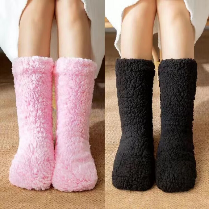 橦舟渡老人脚肿宽松保暖袜暖脚宝家用超厚袜子家居冬天暖脚床上睡觉用