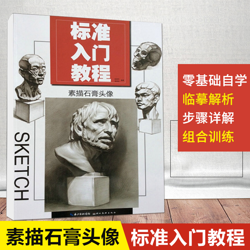 标准入门教程 素描石膏头像 彭明华石膏五官结构明暗范画步骤详解