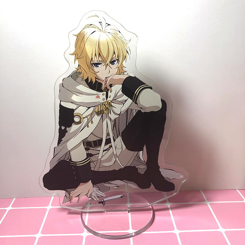 天使立牌动漫周边百夜优一郎米迦尔柊筱娅立牌桌面摆件 双人(镭射款)