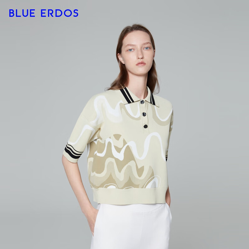 BLUE ERDOS��֯��Ůװ��������ͨ������ײɫ���ж̿�POLO��Ů ������ 170/88A/L