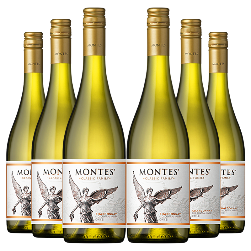 MONTES 蒙特斯 经典 中央山谷霞多丽干型白葡萄酒 6瓶*750ml套装