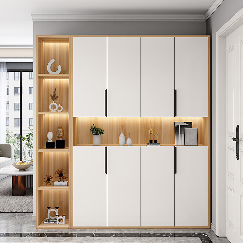 玄关柜鞋柜一体轻奢风客厅隔断柜入户置物柜简约现代屏风柜门厅柜 40