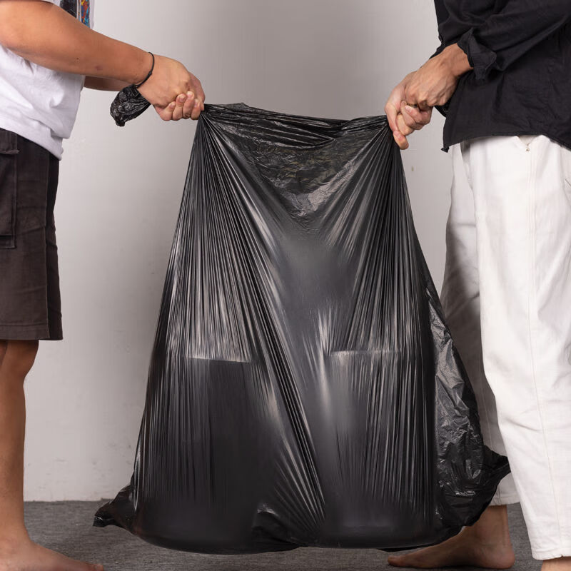 特厚大号垃圾袋加厚黑色特大平口塑料袋宾馆环卫酒店物业批发 55*60普