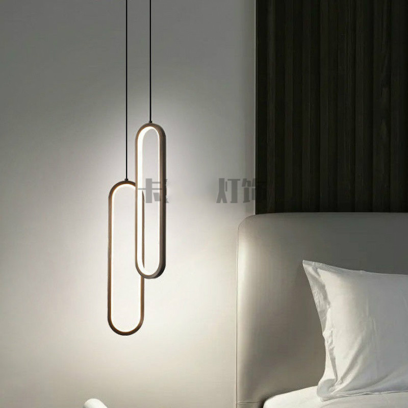 床头吊线灯极简餐吊灯过道现代简约餐厅灯北欧极简卧室床头吊灯现代