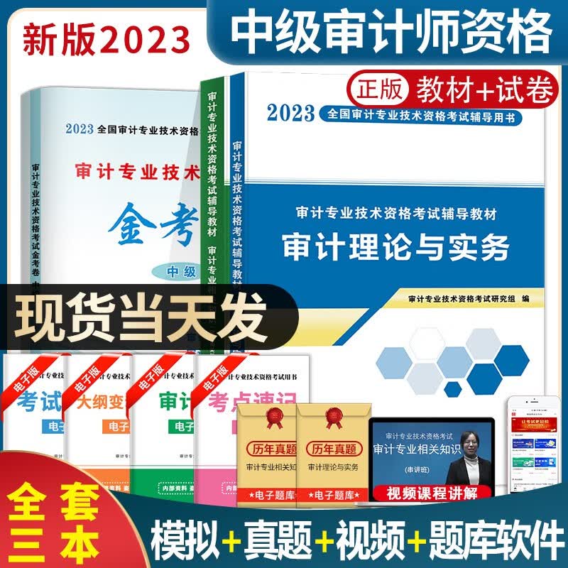 备考2023初级中级审计师考试图书 全国审计专业技术资格证考试教材 试卷 初级中级审计师考试审计理论 实务审计专业相关知识 中级审计师教材+试卷