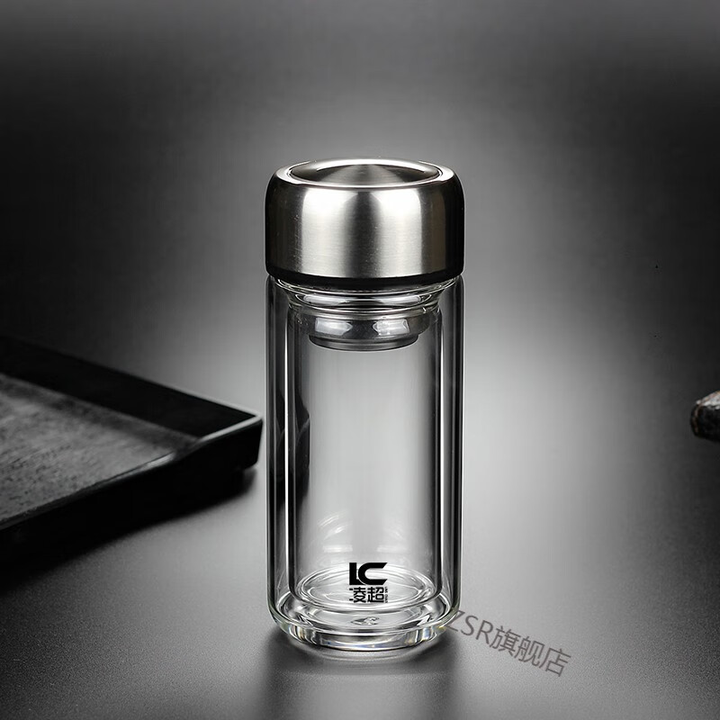 迷你茶杯带盖水杯子男女泡茶200ml矮胖大口教师节礼物 钢本色200ml