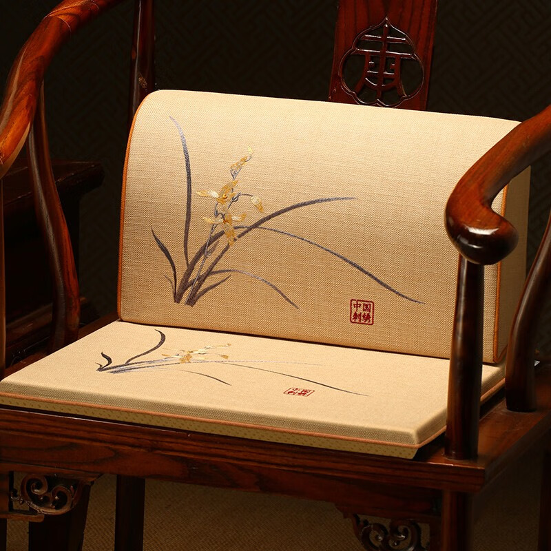 华幔盛庭中式红木椅子垫靠背坐垫一体沙发垫大靠背圈椅茶椅垫座垫护腰靠垫 君子如兰 棉麻 米黄 T50：50*44cm（3cm海绵）+靠背垫怎么样,好用不?