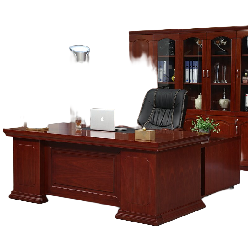 执逸老板桌油漆办公桌实木贴皮经理桌总裁桌大班台1.8米