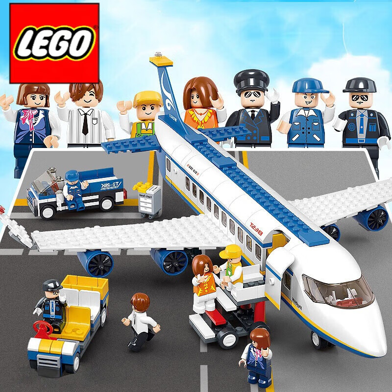 乐高（lego）航天乐高积木飞机拼装组装玩具男孩子力大型客机民航模型系列 3合1战斗机【130片】