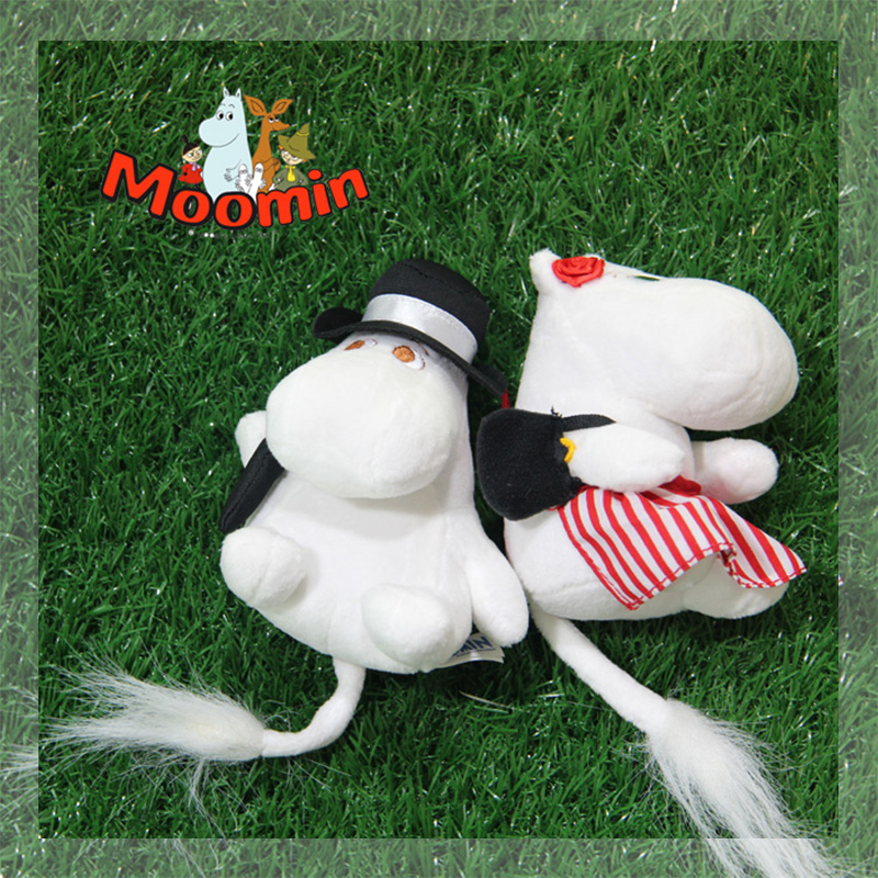 姆明公仔河马 童话河马姆明亚美趴趴包包挂件公仔毛绒玩偶娃娃 大号a