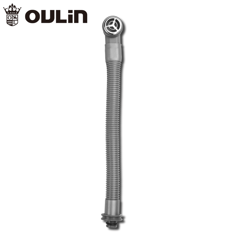 欧琳厨房水槽下水管落水器溢水管单双洗菜盆pp下水器配件防臭防漏防堵