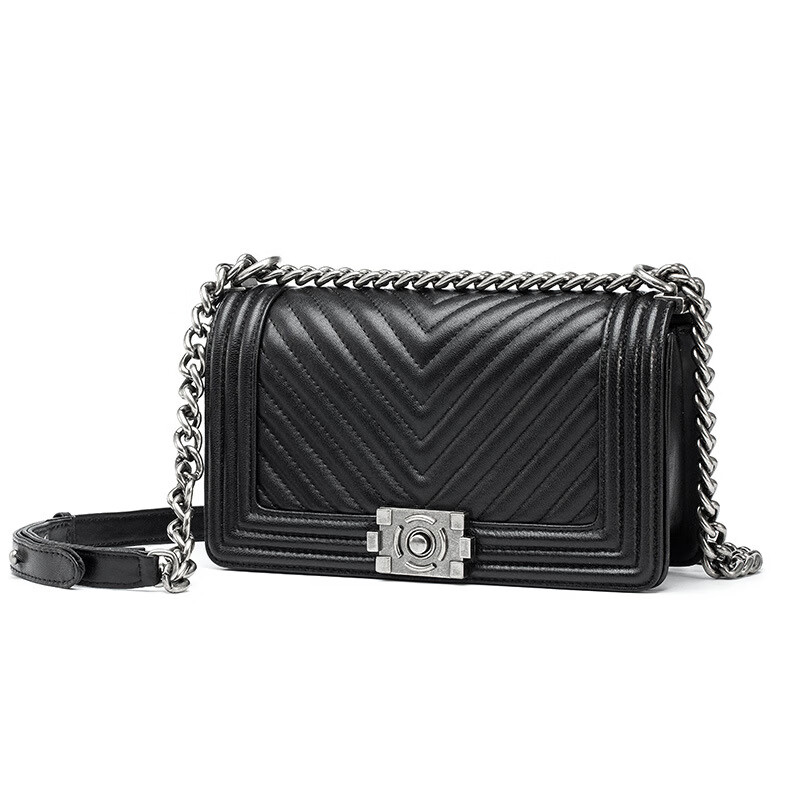 gdgf新款锁扣菱格链条小香包包软皮时尚百搭单肩包软皮新娘结婚斜跨包