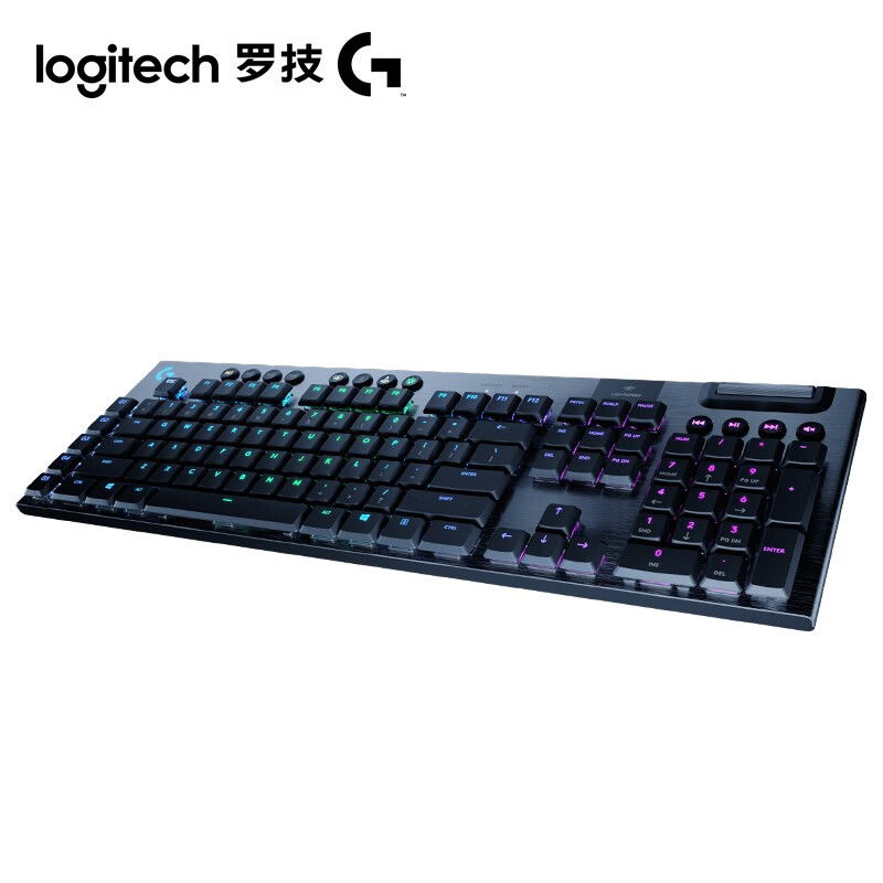 罗技(logitech 无线超薄rgb矮轴 机械游戏键盘(t轴)类茶轴 g913