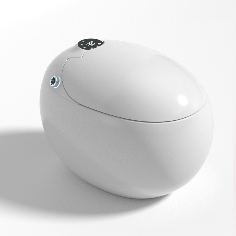 德国MGXG超级蛋智能马桶一体机 即热全自动 感应翻盖 一键清洗加热暖风烘干遥控器圆形智能坐便器 白色高配版 250