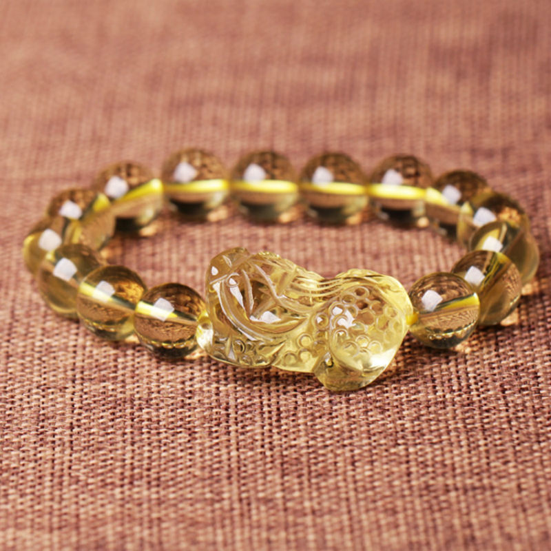 水晶貔貅手链 天然水晶手链 男女士手串 情侣款 珠子直径10mm标准女款