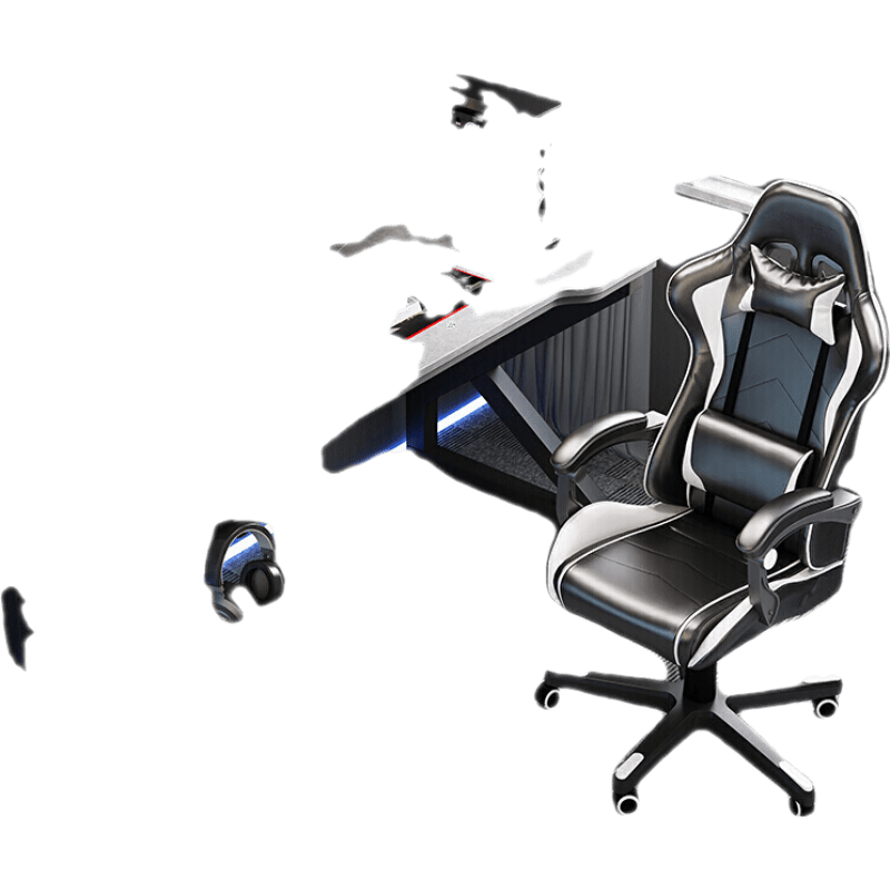 【活动蕞后一天结束】蓝皙 岩板电竞桌电脑台式家用意式轻奢岩板书桌现代简约长方形写字桌电脑桌椅组合 桌椅套装【默认摩登灰+黑白色椅子,可联系客服备注】 【店长推荐】120*60*75cm