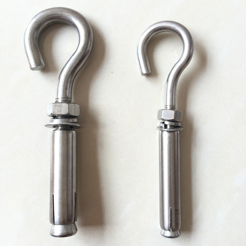 kb304不锈钢膨胀钩 螺丝挂勾  灯笼钩 防坠网用钩子吊钩 厂家销售lw