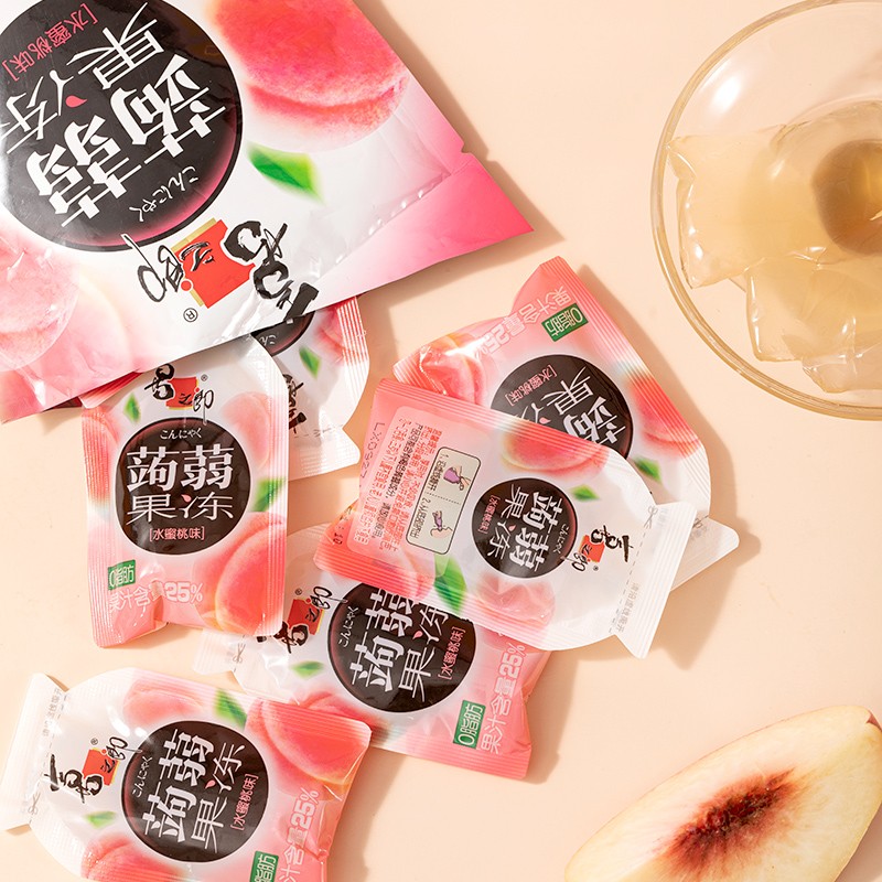 喜之郎 蒟蒻果冻 20克x6包共120g 水蜜桃味 0脂40%果汁 休闲儿童零食