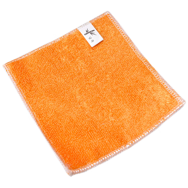 澳颜莱韩国竹炭抹布|竹纤维洗碗巾|不油洗碗布|吸水 |双层加厚 【10条装】小号白色16x18cm