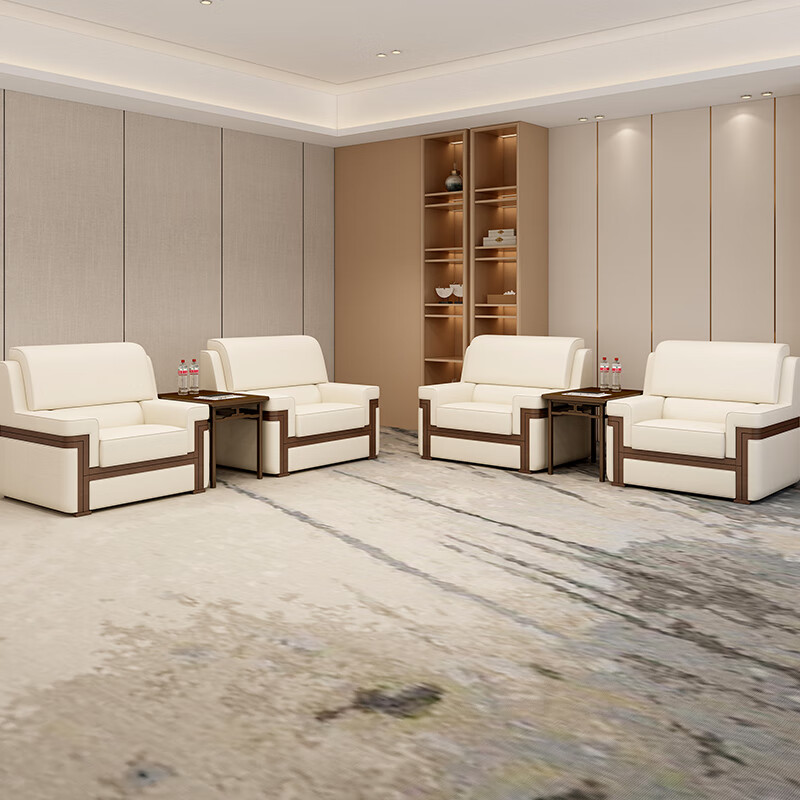 米粤办公沙发接待沙发单人位茶几组合接待室贵宾沙发现代简约单人位