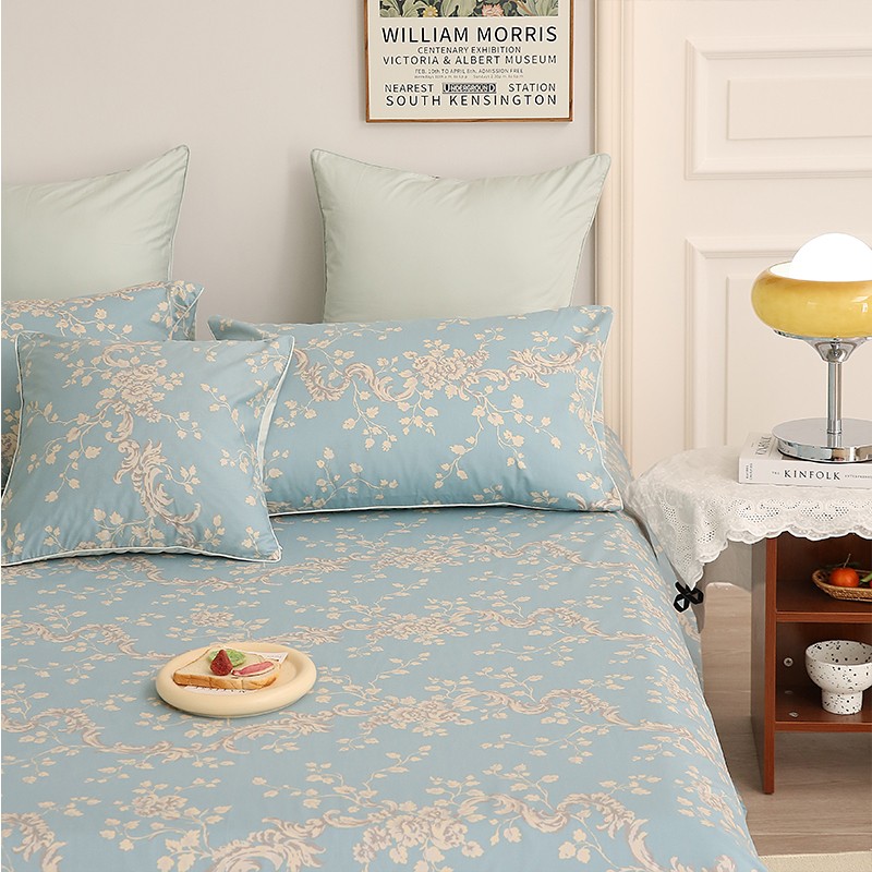 柳庭家纺 床单纯棉长绒棉60支 外贸全棉贡缎床单1.51.8米床 玛莎 床单240*260cm