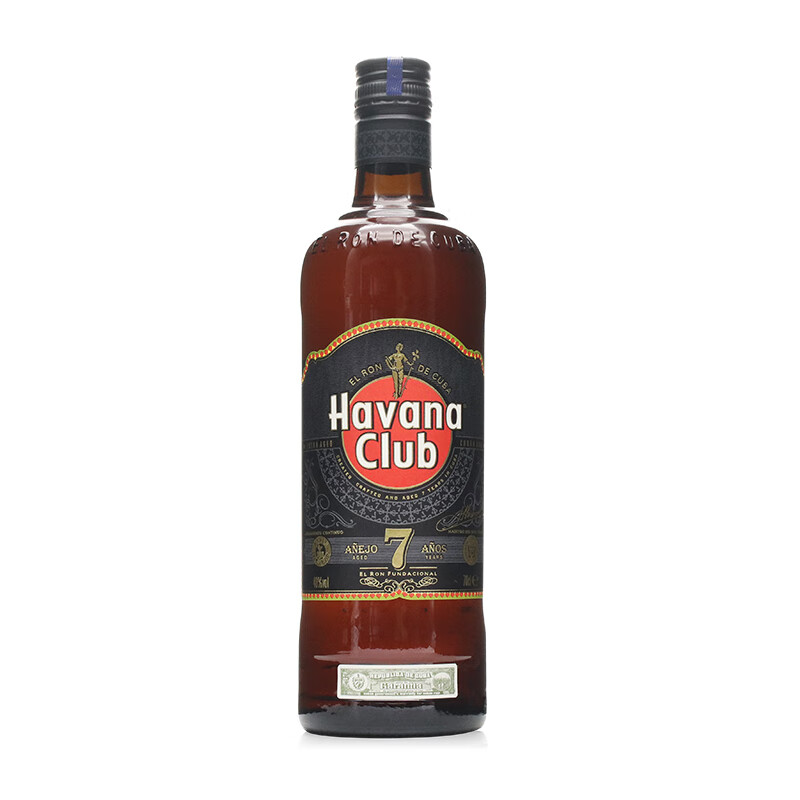哈瓦纳俱乐部（HAVANA CLUB ）洋酒 古巴Havana Club 哈瓦那俱乐部朗姆酒 烘焙 调酒 朗姆酒7年陈酿