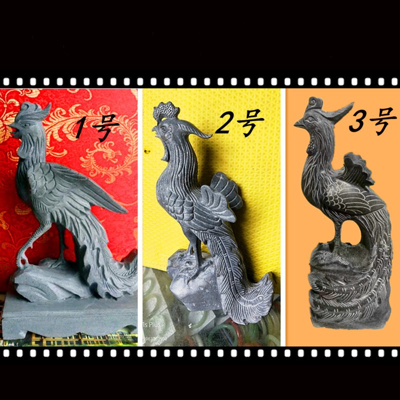 琅石苑石雕石头凤凰摆件石凤青石头摆件落地凤凰展翅凤凰摆件青龙朱雀