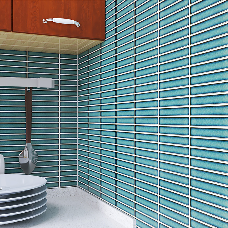 vieruodis陶瓷长条马赛克22x145厨房卫生间长方形瓷砖浴室吧台柱子
