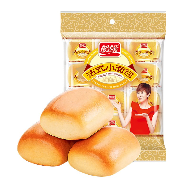 盼盼法式小面包奶香味袋装软面包营养早餐手撕面包休闲零食 400g袋装（20枚）