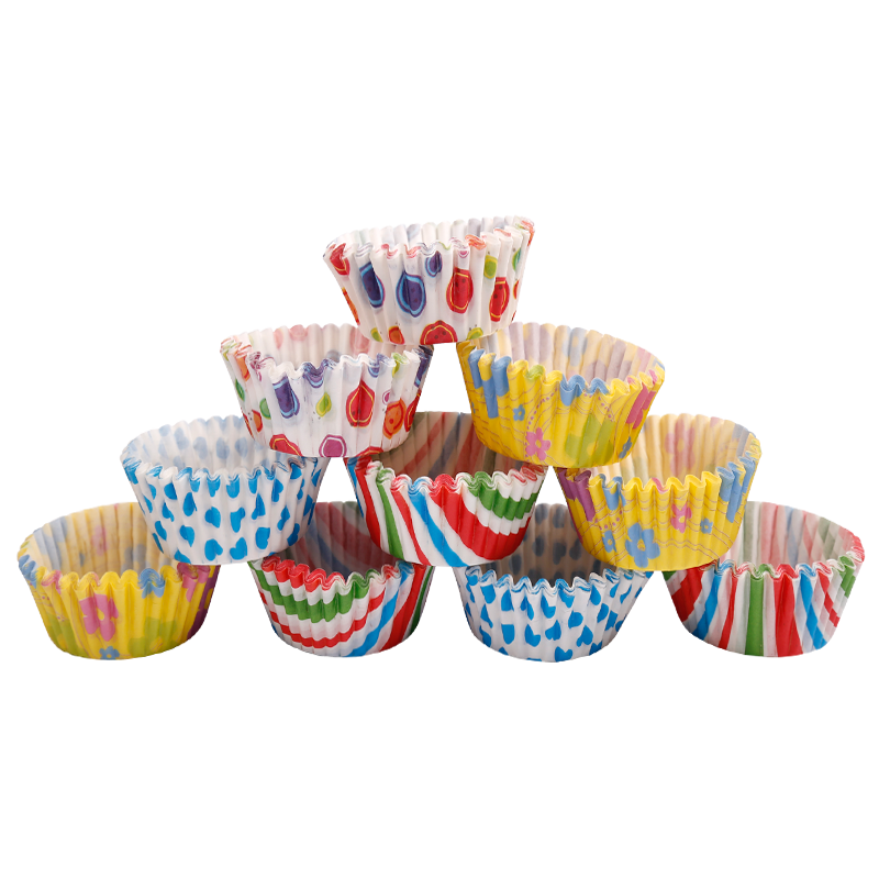 杰凱諾（Jekero） PVC筒高溫油紙杯烤箱用馬芬蛋糕紙托 烘焙用品 顏色隨機發(fā)放 200只