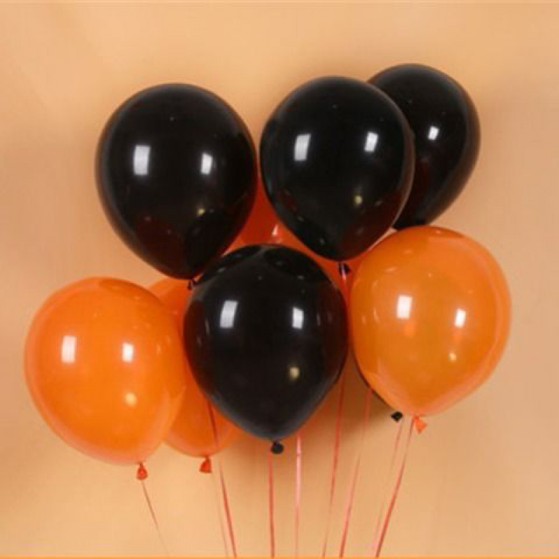 【精选】万圣节恐怖气球加厚橙黑色南瓜幼儿园酒吧商场鬼屋场景布
