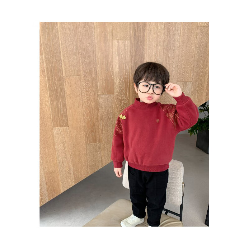 懿琪宝贝儿童卫衣A04WY003 红色A04WY003 100怎么看?