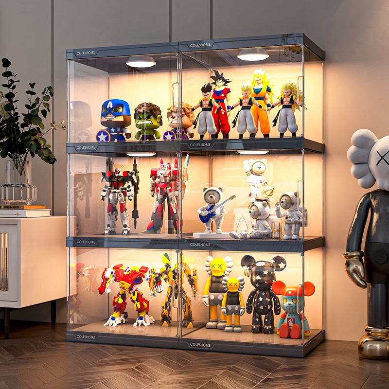 蔻丝（ColesHome）手办展示柜陈列柜零食玩具样品展示柜酒柜储物架 三代超清款双列6格+6个灯怎么样,好用不?