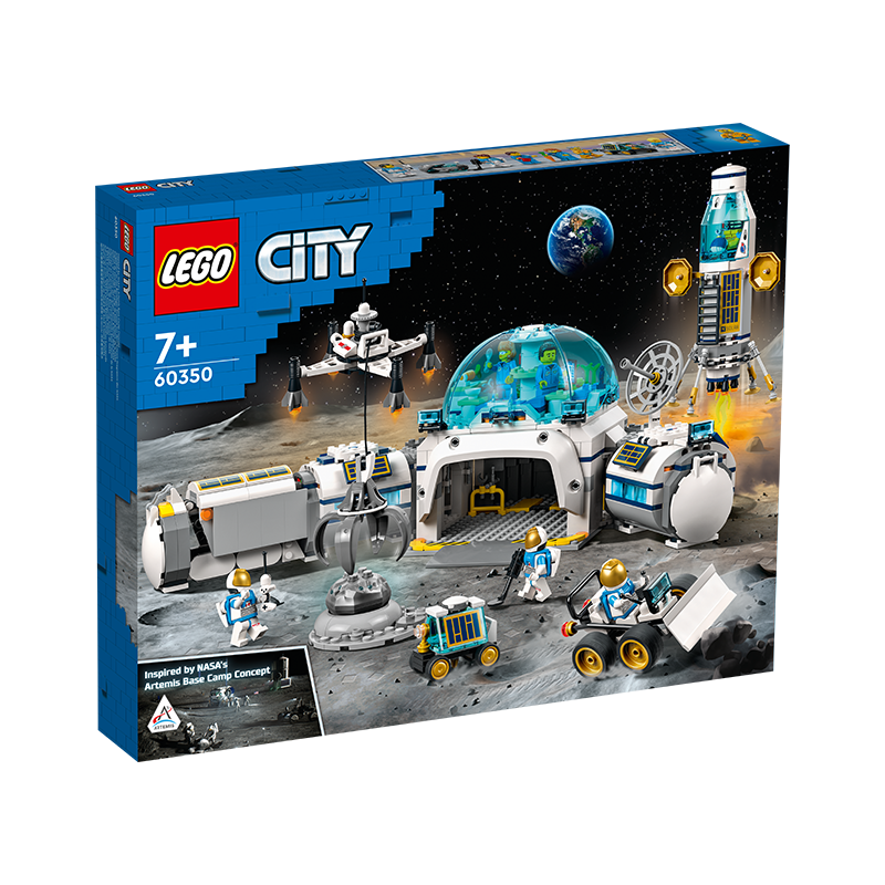 乐高(LEGO)积木 城市系列CITY 60350 月球研究基地 7岁+ 儿童玩具 男孩六一儿童节礼物 639元