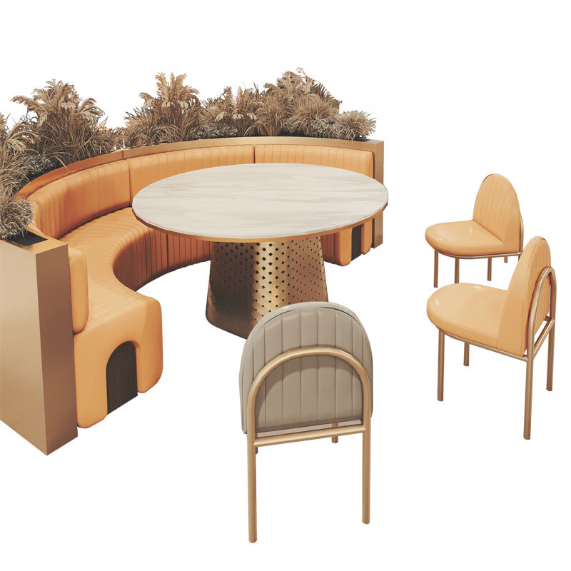 妙普乐餐饮沙发/卡座 mf 主题西餐厅弧形靠墙卡座酒吧沙发餐饮饭店