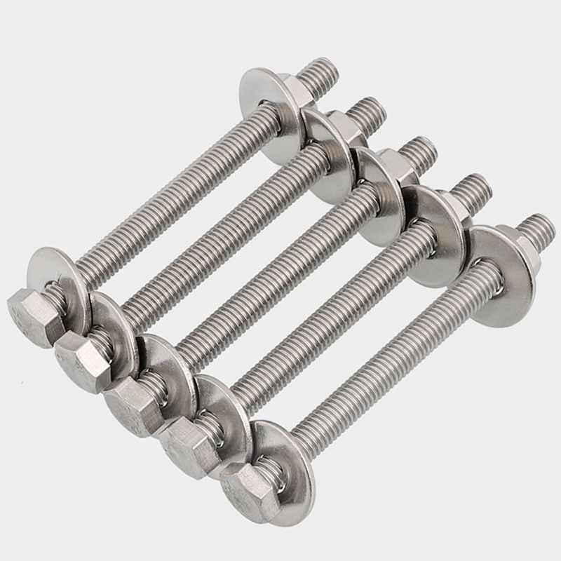 冰能 304不锈钢丝杆夹紧固定穿墙螺丝 长螺杆加长螺杆螺栓m6m8m10m12