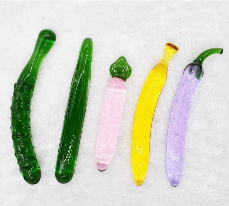 女性情趣性用品茄子玻璃透明自慰棒夫妻肛塞 黄瓜