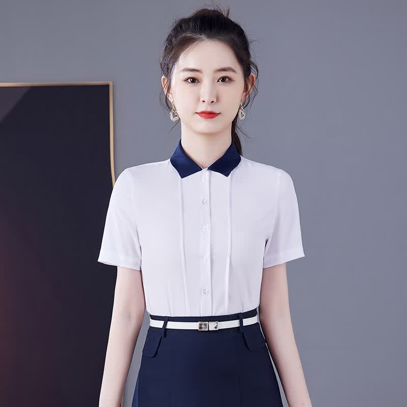 帛雷斯诺幼儿园老师夏季园服教师工作服女套装短袖衬衫幼师早教托管