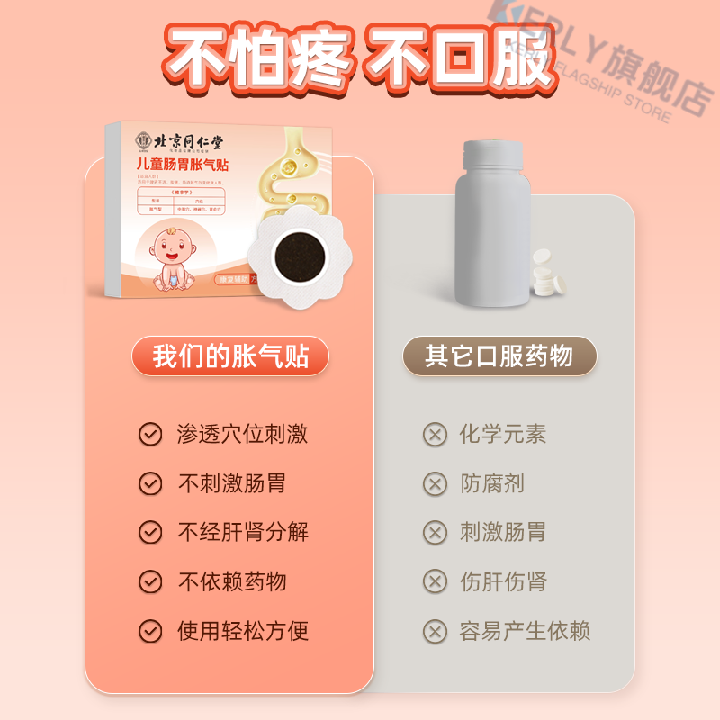KERLY芝芝猴胀气贴儿童胀气贴新生婴幼儿肚子防二月闹肚脐贴神器 【体验装】1盒装 官方直售