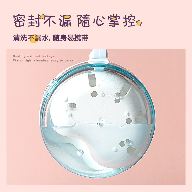 OOKME牙套盒牙齿矫正保持器收纳盒牙套收纳盒清洗盒假牙盒密封不漏水 密封不漏水牙盒-白色+小刷+贴纸