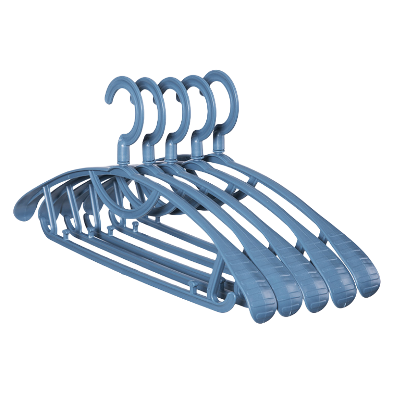 无痕宽肩多功能旋转衣服架家用防滑衣服架成人加粗塑料衣裤挂架宿舍学生衣撑子衣柜收纳神器 防滑宽肩(白色)10支