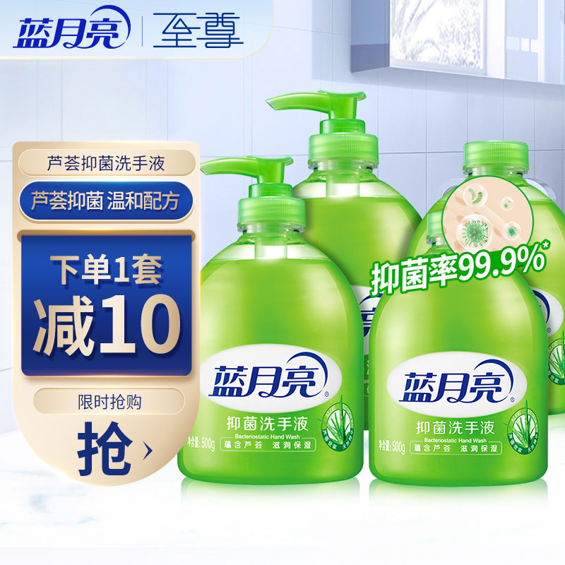 蓝月亮洗手液抑菌套装 芦荟500g(瓶+瓶补)套装 芦荟500g(瓶+瓶补)*2