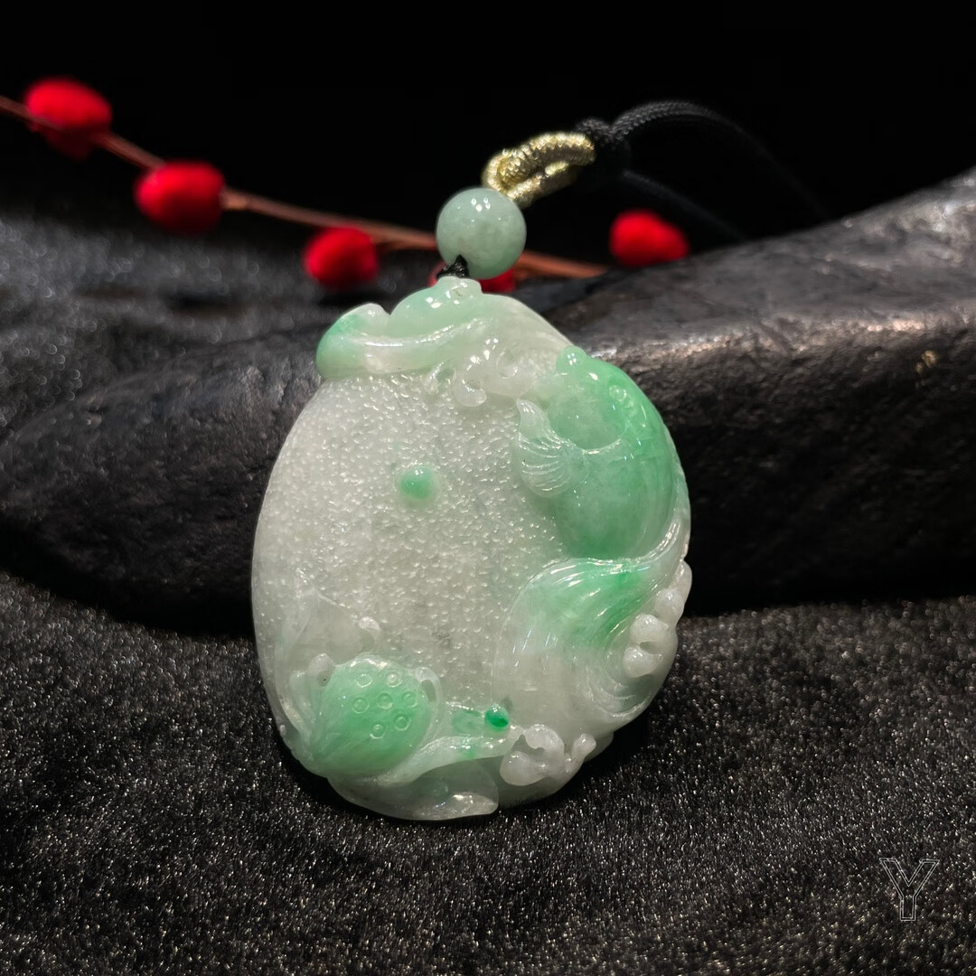昱芙琳金玉满堂翡翠挂件