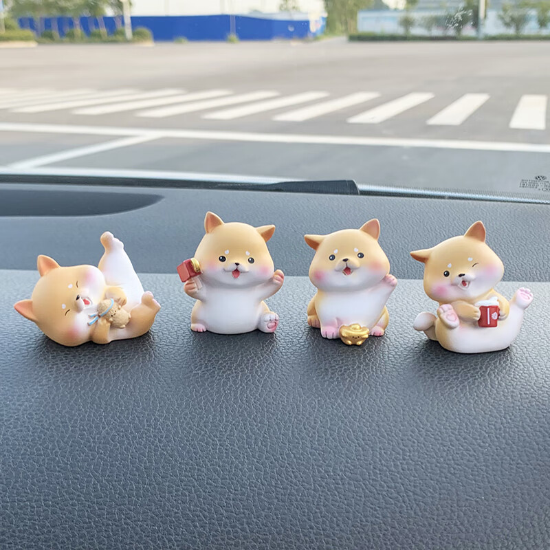 妙普乐创意莫生气摆件 可爱小柴犬车载摆件汽车内饰品迷你狗狗创意网