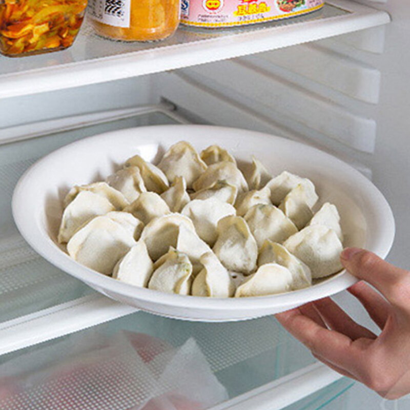 多功能水果盘创意餐具 家用塑菜盘子盛芯华 白色饺子盘【一个装】