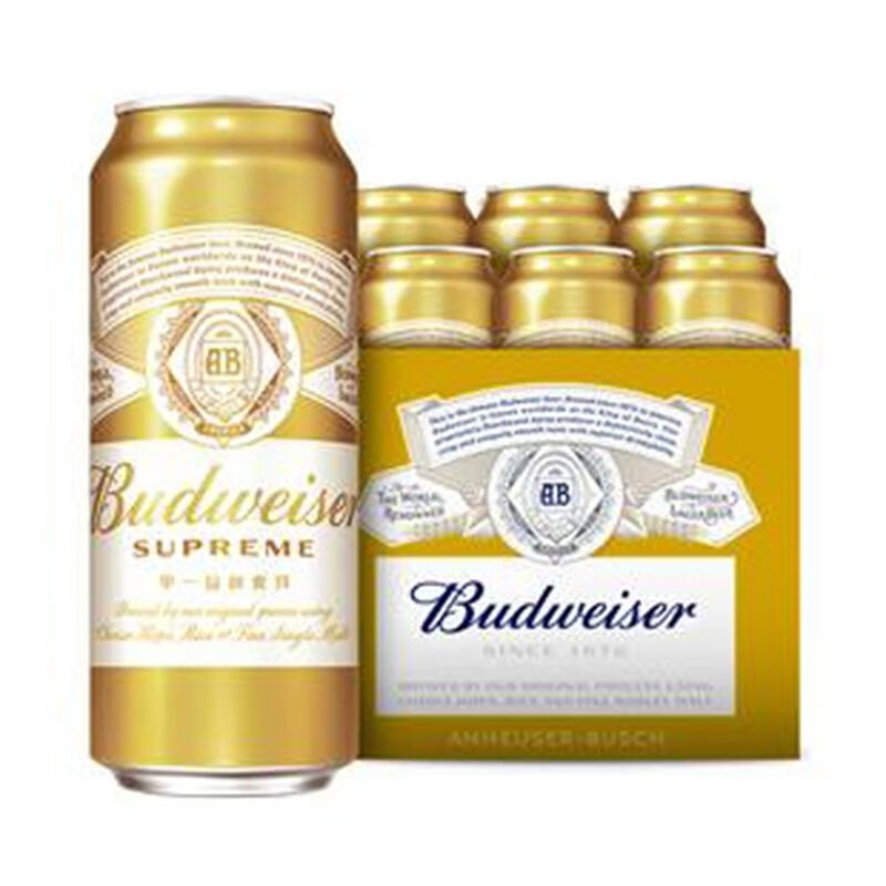 百威英博百威啤酒金尊小麦啤酒500ml*12罐装整箱装麦芽啤酒 金尊 310