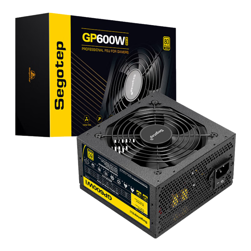 Segotep 鑫谷 GP700G 黑金版 金牌（90%）非模组ATX电源 600W