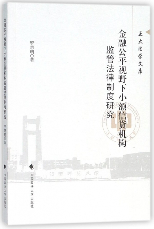 金融公平视野下小额信贷机构监管法律制度研究/正大法学文库