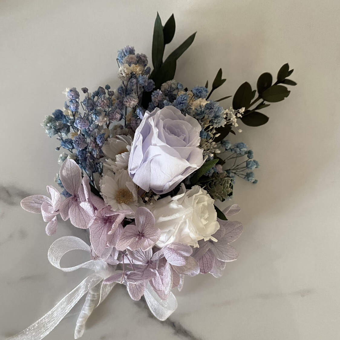 永生花新娘新郎胸花唯美婚礼伴娘伴郎嘉宾襟花